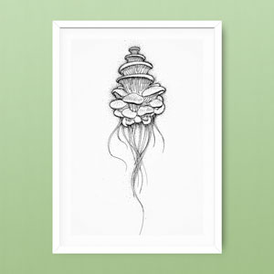 une fleur dessiné à la plume