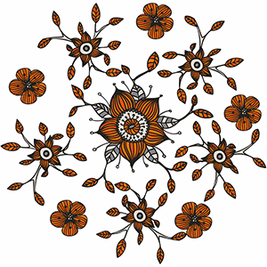 un motif de fleurs
